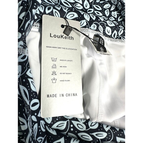 LouKeith Skort Women's Medium Floral Blue Activewear with Pocket - Picture 8 of 10